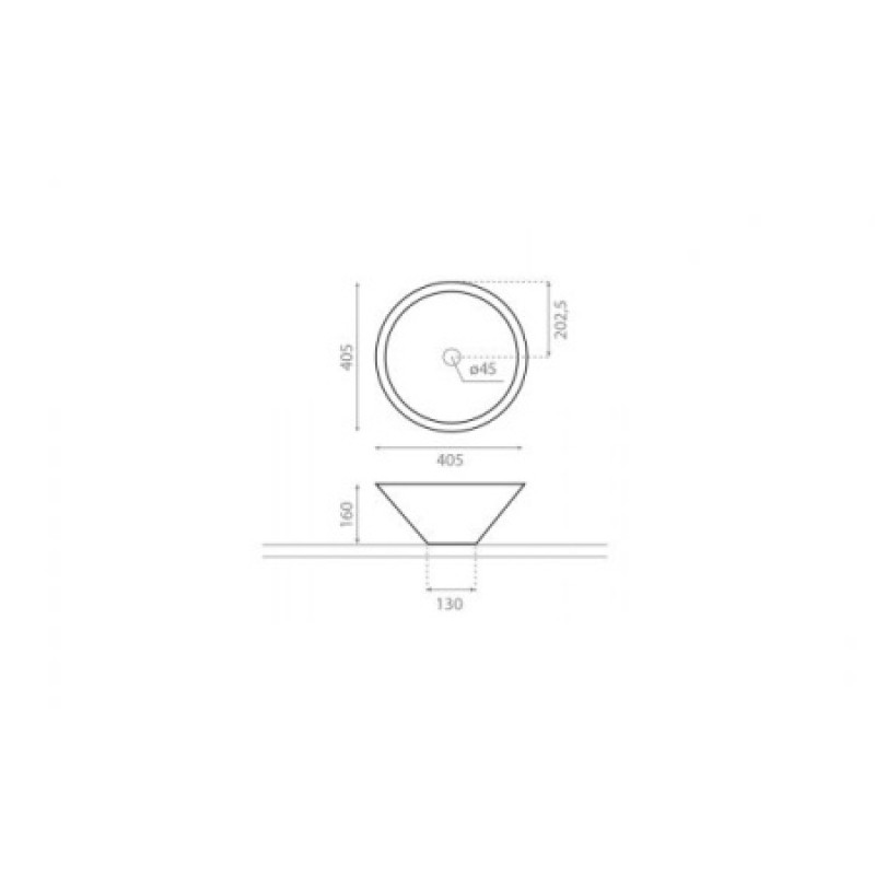 Раковина Bathco CONICO Negro 405x160 мм 00306