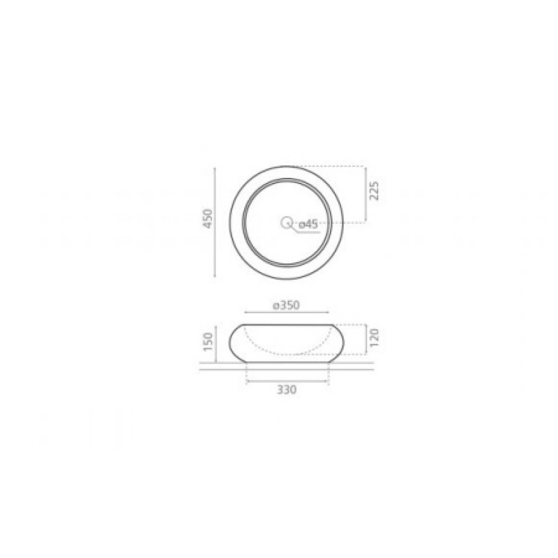Раковина Bathco FIJI Beige 450x150 мм 00316