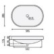 Раковина BhD LIMOGES 595x395x175 мм 7022