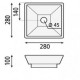 Раковина BhD SOMO 280x280x100 мм 7018