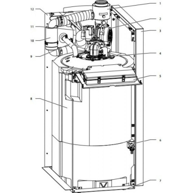 Котел газовый конденсационный Vaillant ecoVIT exclusiv VKK 286/4 INT 0010007514