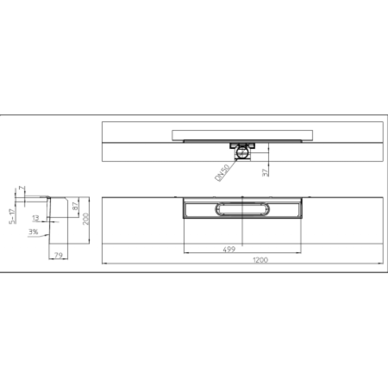 Душевой лоток HL PRIMUS-LINE HL531.0