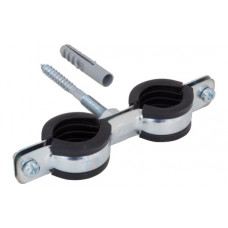 Хомут WALRAVEN 3/8" (15-18 мм) двойной с шуруп-винтом и дюбелем Cobra 802118