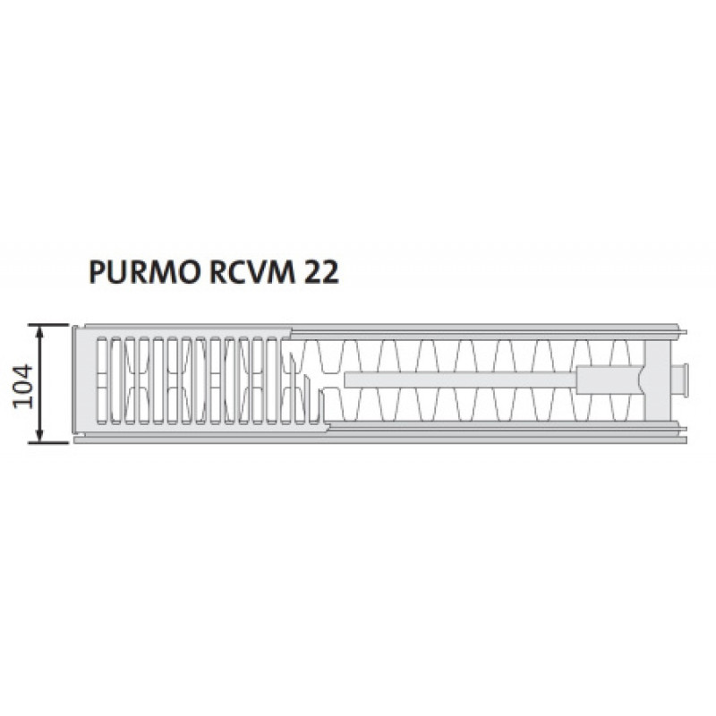 Сталевий радіатор Purmo Ramo Ventil Compact M, 22 тип 500х500 мм