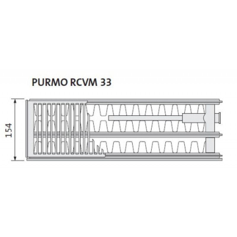 Сталевий радіатор Purmo Ramo Ventil Compact M, 33 тип 500х800 мм
