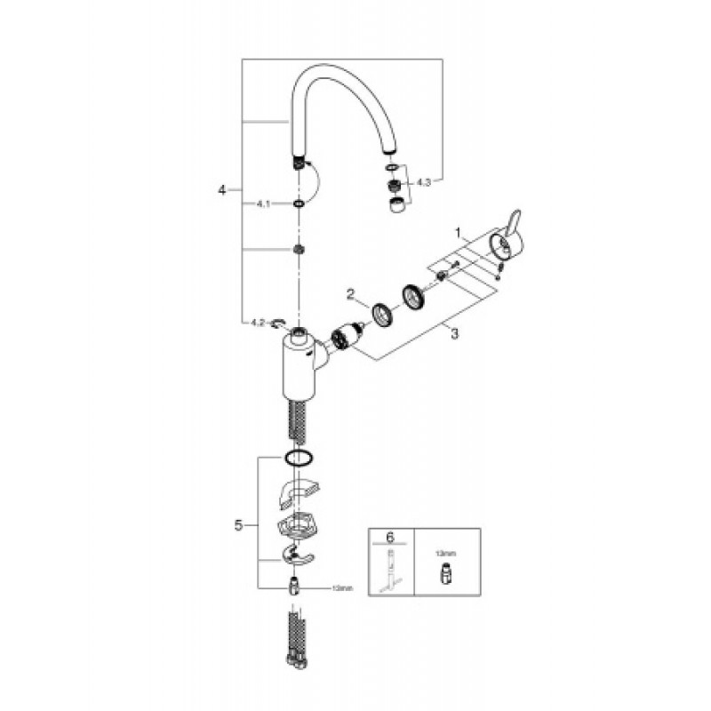 Змішувач для кухні Grohe Eurosmart Cosmopolitan 32843000