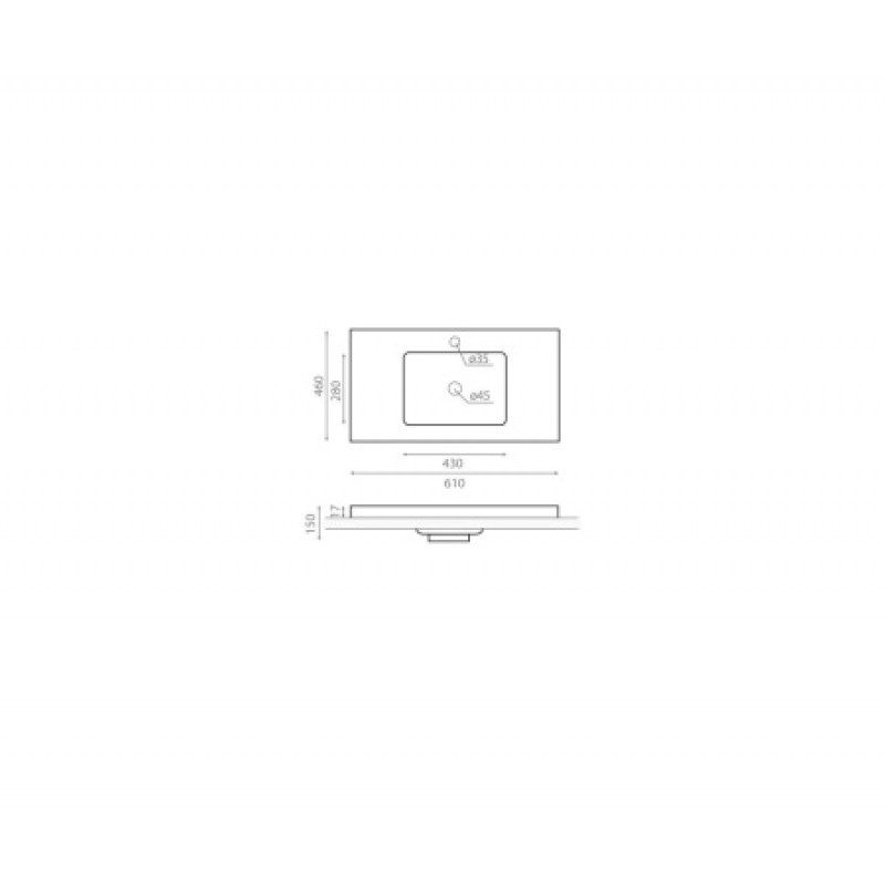 Раковина Bathco Liebana 610x460x150 мм 4065