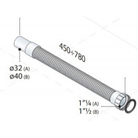 Трубка гофорированная OMP для сифона 1 1/2" х 40 485.903.6