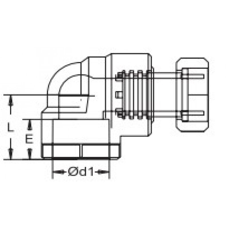 Коліно з накидною гайкою, PPR ВР, 25x3/4"
