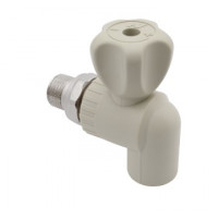 Кран шаровой радиаторный угловой PPR, 20х1/2"