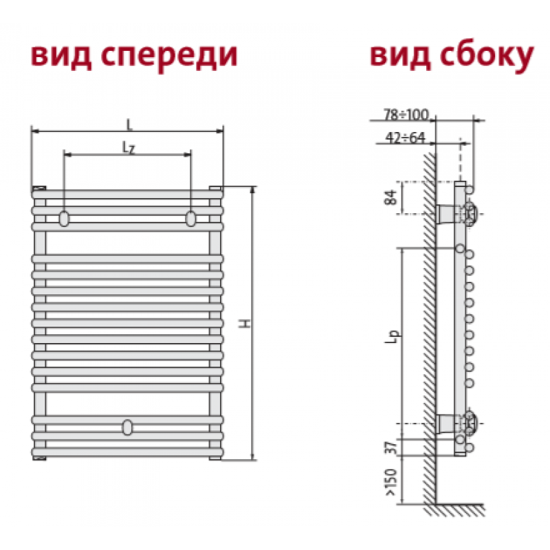 Сушка для рушників PURMO SANTORINI А 11 06 R 1134x600