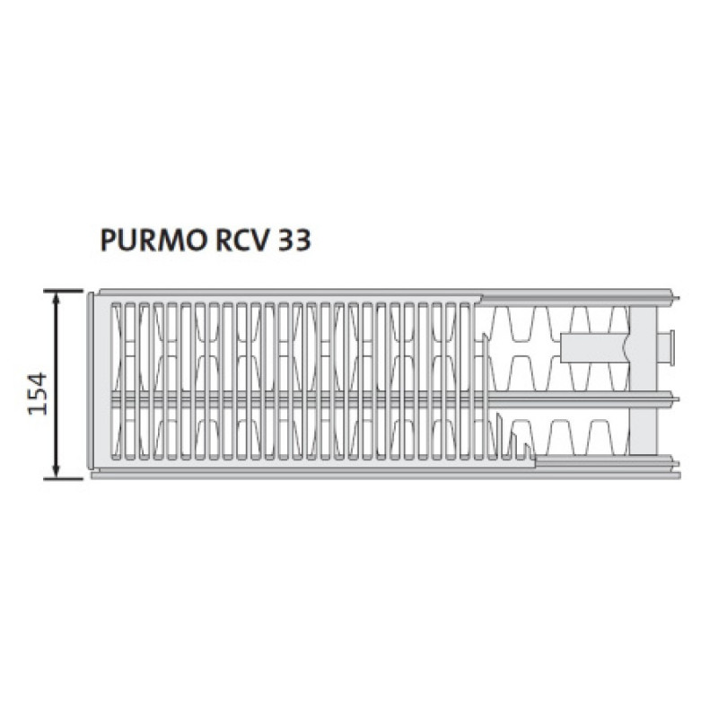 Стальной радиатор Purmo Ramo Ventil Compact  33 тип 600х2000 мм