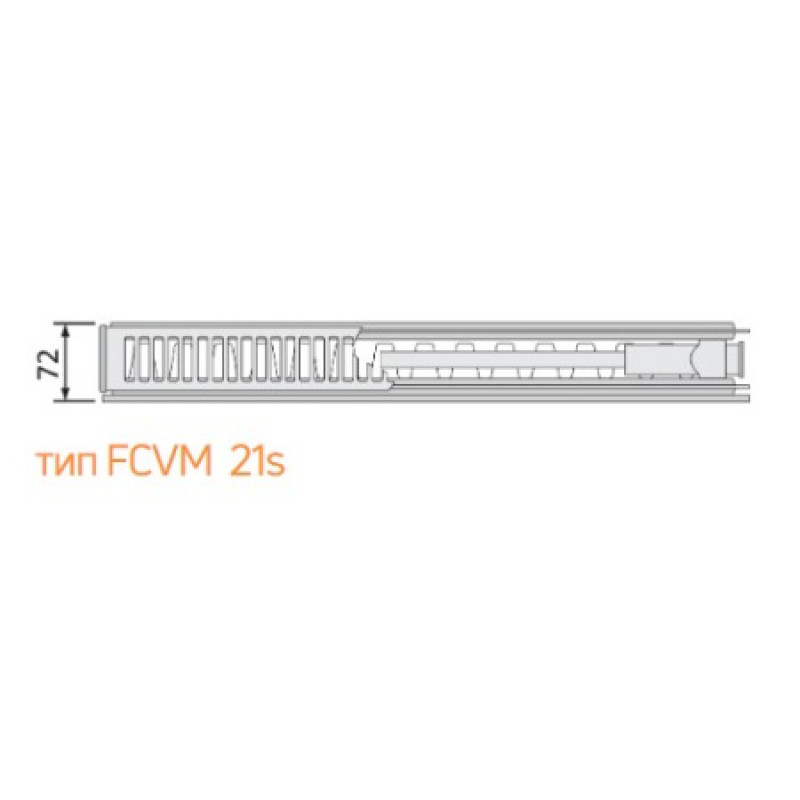 Стальной радиатор Purmo Plan Ventil Compact M 21S тип 500х1200 мм