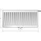 Сталевий радіатор Purmo Ventil Compact M 11 тип 600х1600 мм