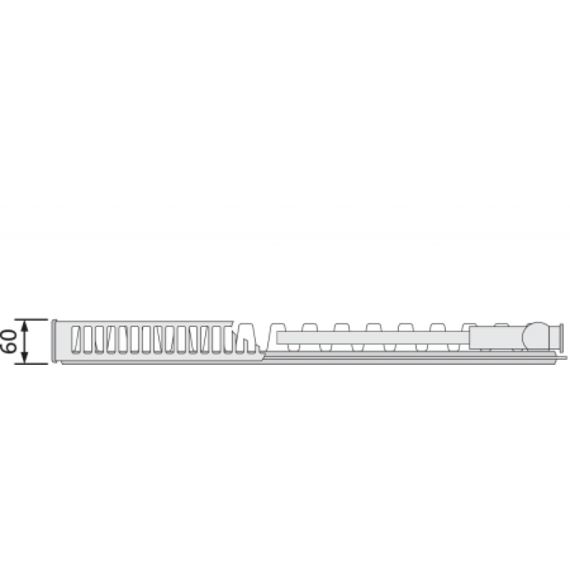Сталевий радіатор Purmo Ventil Compact M 11 тип 600х1600 мм