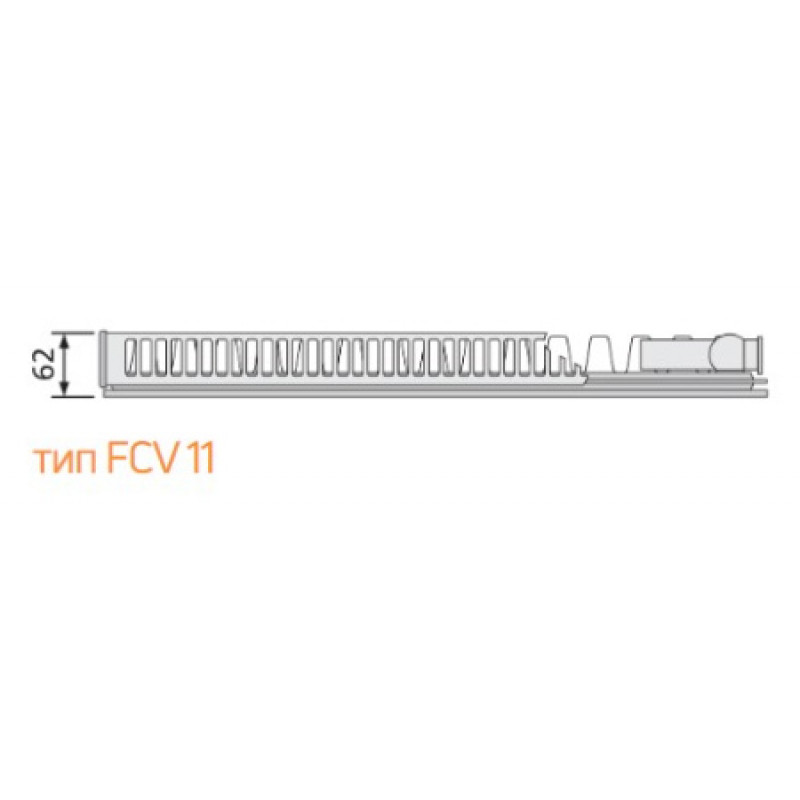 Сталевий радіатор Purmo Plan Ventil Compact 11 тип 500х1800 мм