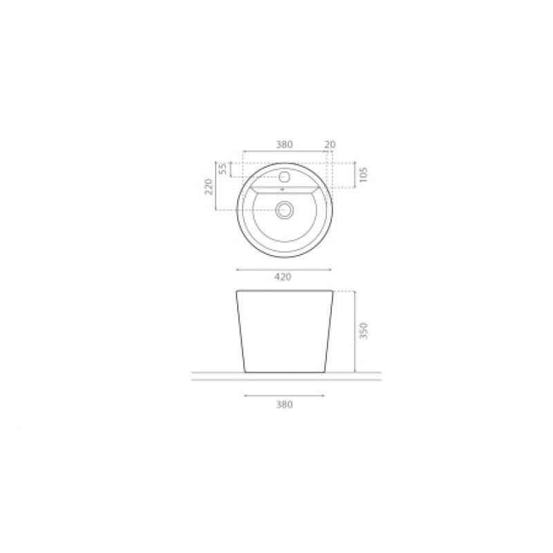 Раковина Bathco FLORENCIA-B 420x350 мм 4057