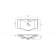 Раковина Bathco HELSINKI 650x450x180 мм 4091