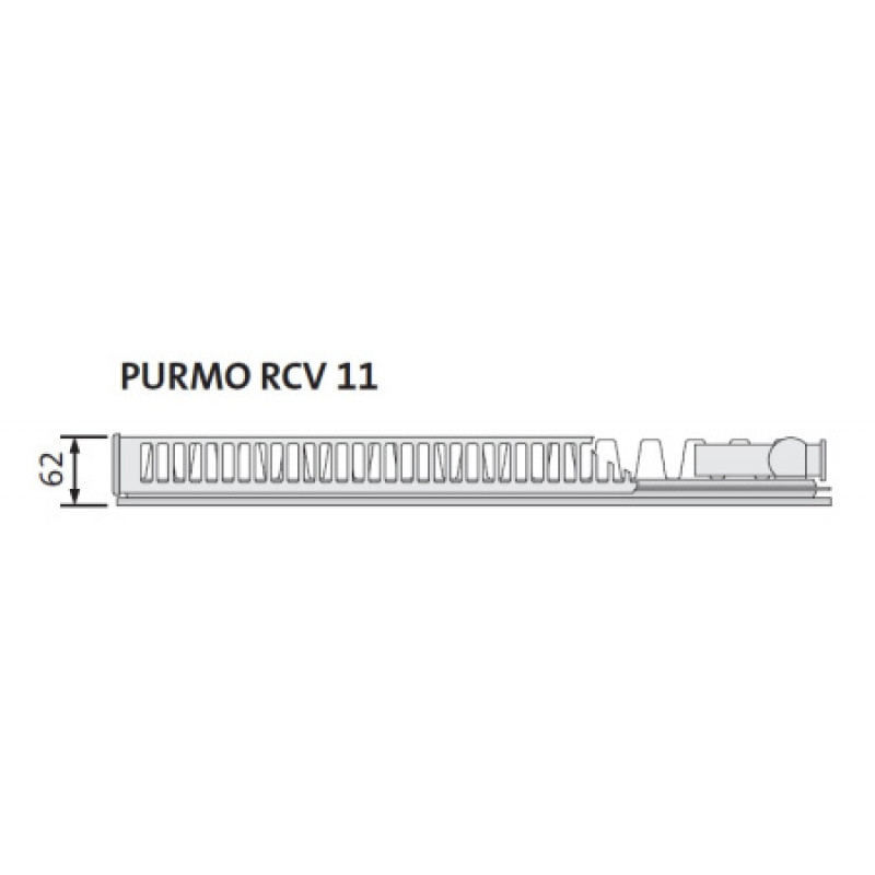 Сталевий радіатор Purmo Ramo Ventil Compact 11 тип 500х1400 мм