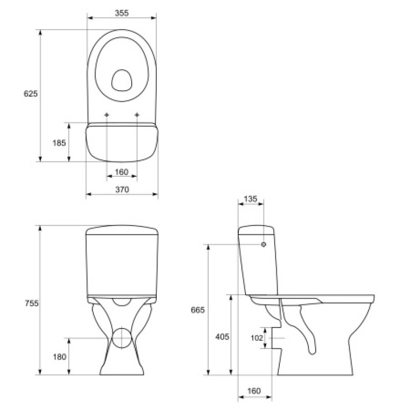 Унітаз-компакт Cersanit City New CleanOn 011 3/5 + кришка дюропласт CCKZ1013901894