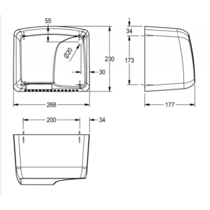 Сушарка для рук Franke безконтактна ARTW410