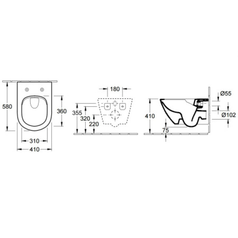 Унитаз подвесной Villeroy & Boch Subway 2.0 4609R001