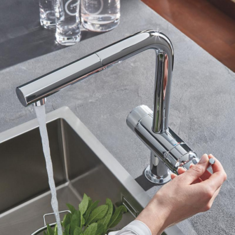 Смеситель для кухни с функцией подачи фильтрованой воды Grohe Blue Pure Minta 31721000