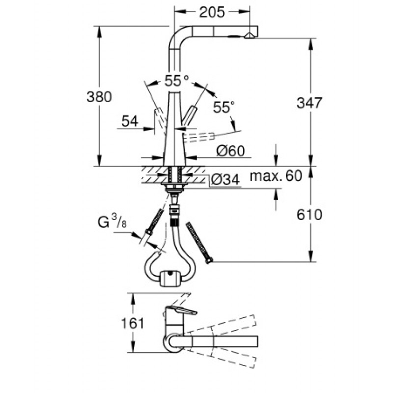 Змішувач для кухні Grohe Zedra 32553002