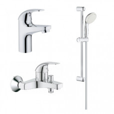 Набор смесителей для ванны 3 в 1 Grohe Bau Curve 122217S