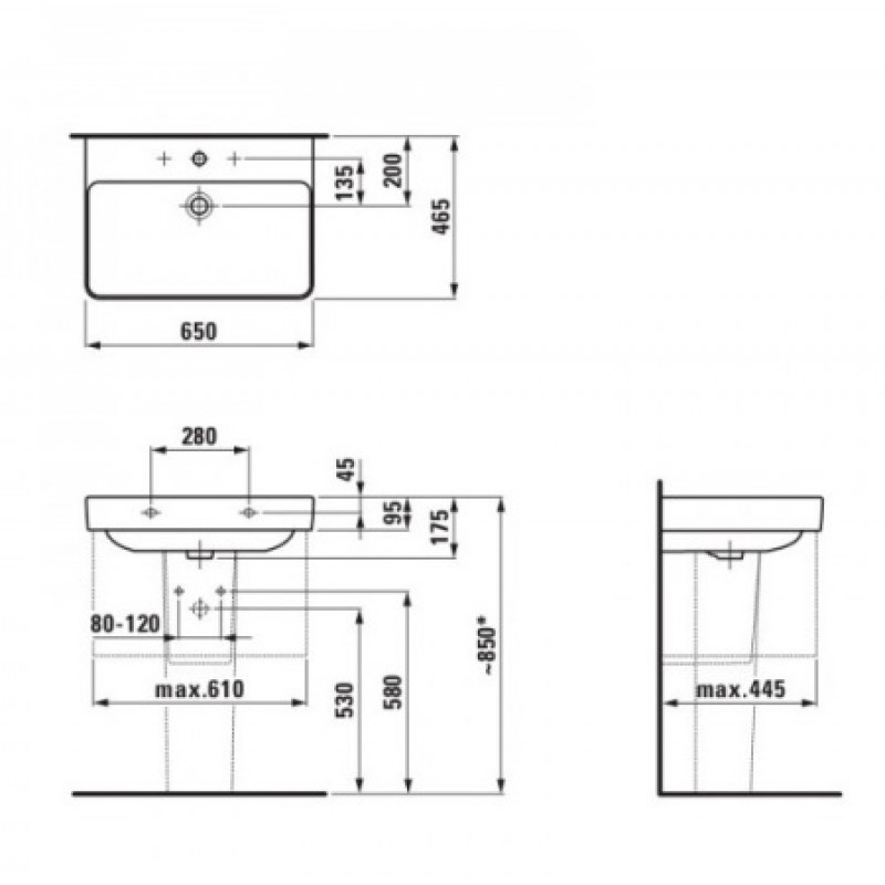 Полупьедестал Laufen Pro S H8199630000001