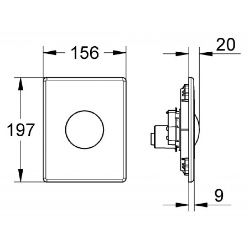 Клавиша смыва Grohe Skate Cosmopolitan нержавеющая сталь 38672SD0