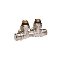 Узел нижнего подключения DANFOSS RLV-KDV угловой для підключення зліва G 1/2 x G3/4 A 013G7872