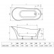 Ванна акрилова Radaway Creta 1800x800 WA1-43-180x080U