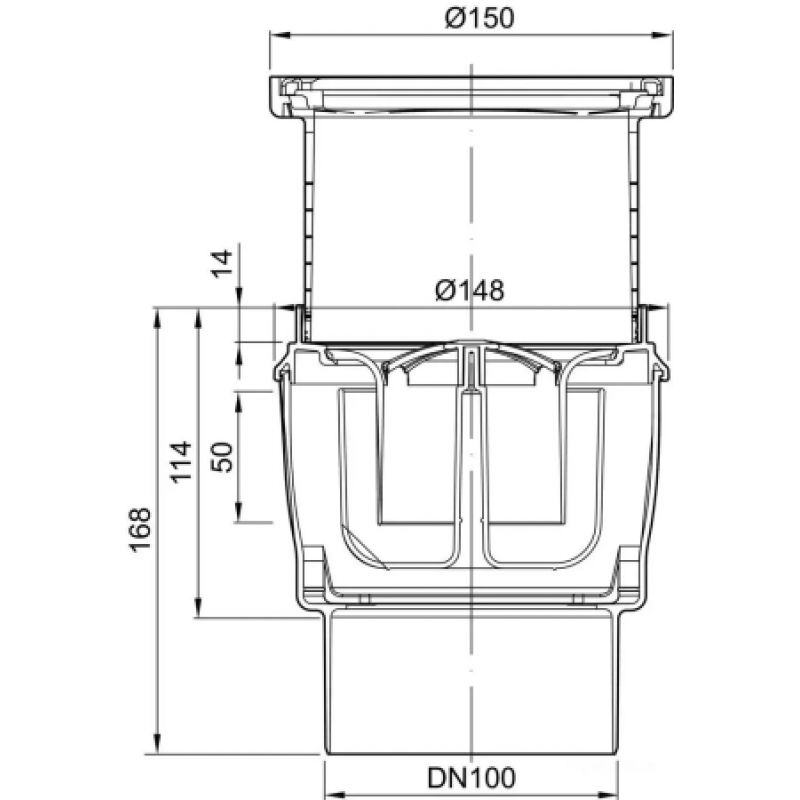 Трап пластиковий ACO EasyFlow 2810.55.77