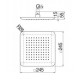 Верхний душ Nobili 245x245 мм AD139/122BM