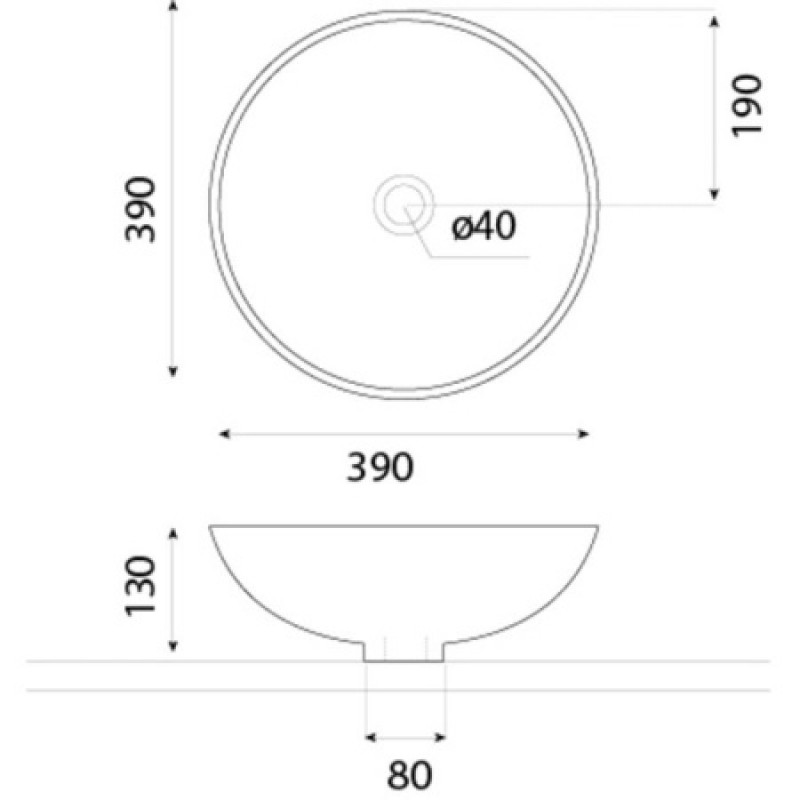 Раковина Bathco Denia Rustic 390x130 мм 8305