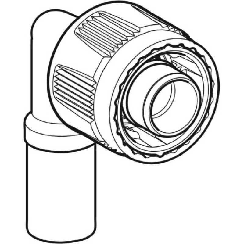 Колено короткое Geberit Mapress 90° с MasterFix и гладким концевиком CC499K d 15 мм 61121