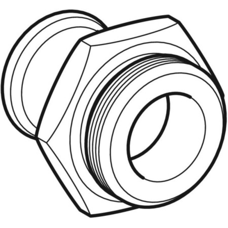 Переходник Geberit Mapress из нержавеющей стали, с наружной резьбой G: d=22мм, G=1"
