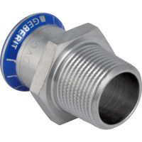 Переходник Geberit Mapress из нержавеющей стали, с наружной резьбой NPT: d=28мм