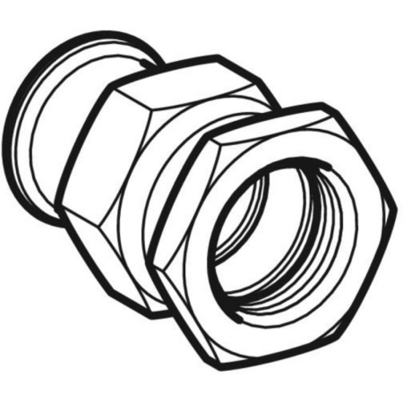 Разъемное соединение Geberit Mapress из нержавеющей стали, с внутренней резьбой: d=18мм, Rp=3/4", G=3/4"