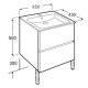 Комплект ROCA Cube тумба 650 мм белый глянец + раковина A85119B806