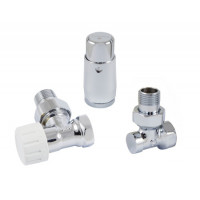 Комплект термостатический Schlosser GZ1/2 x GW1/2 хром угловой головка Mini M30x15 602200060