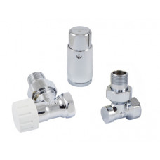 Комплект термостатический Schlosser GZ1/2 x GW1/2 хром угловой головка Mini M30x15 602200060