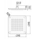 Верхний душ Nobili 245x245 мм AD139/122CR