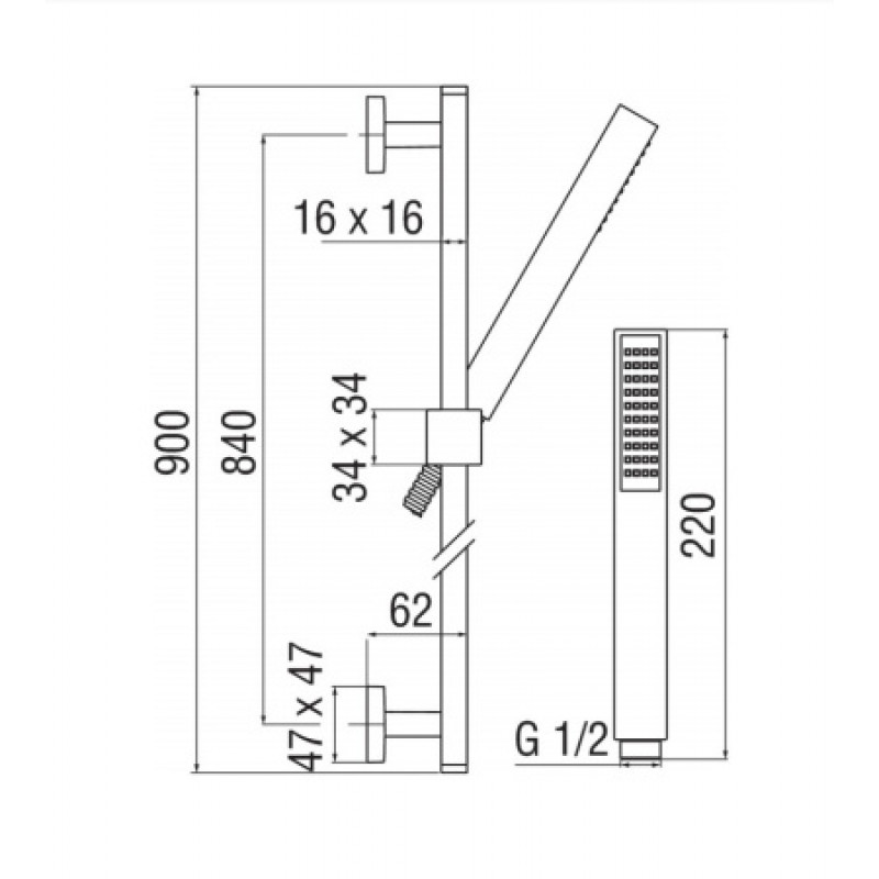 Душовий гарнітур Nobili AD140/21CR
