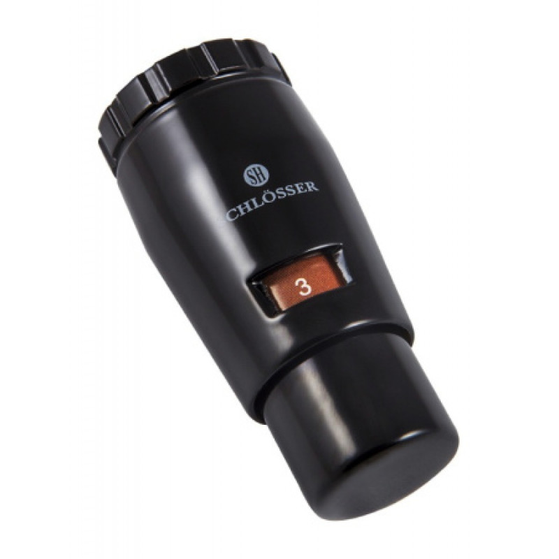 Термостатическая головка Schlosser MINI M30X15 черная (RAL 9005) 601100039