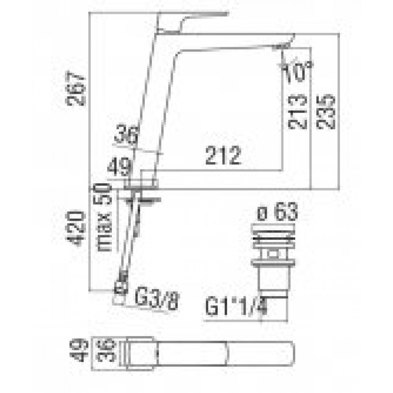 Смеситель для раковины Nobili Acqaviva VV103128/2CR