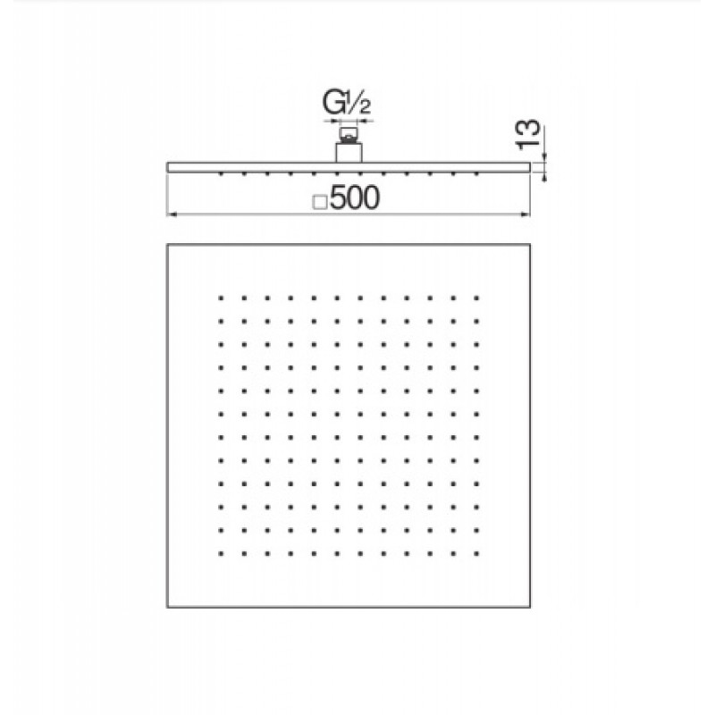 Верхний душ Nobili 400x400 мм AD139/110CR