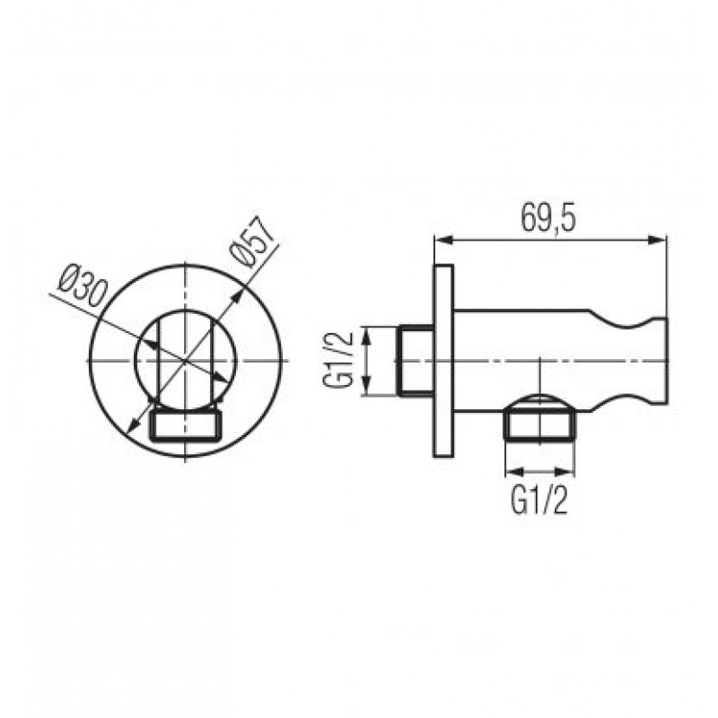 Шланговое подключение VALVEX ROUND PLUS ROSE GOLD 2445410