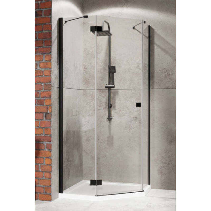 Душові стінки Radaway Essenza New Black PTJ 90 Z x 90 S (900Zx900Sx2000) стекло прозоре 385050-54-01